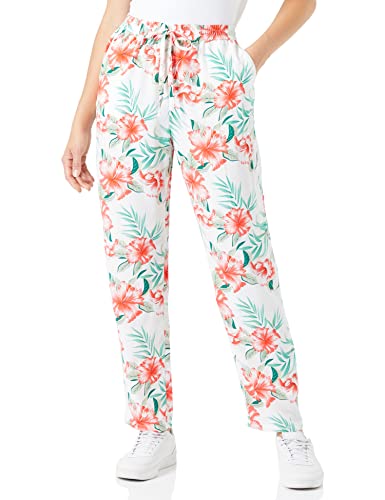 ONLY Damen Onlsylvie Life Fr Pant Ptm, Cloud Dancer/Aop:jungle, XS von ONLY