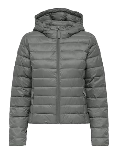 ONLY Damen Onltahia Lw Quilted Hood JKT Cc OTW, Castor Gray, m ONLY Damen Onltahia Lw Quilted Hood JKT Cc OTW, Castor Gray, m von ONLY