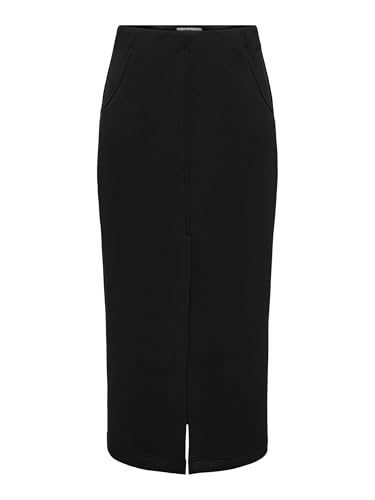ONLY Damen Onltanvi Hw Long Scuba Skirt Xt PNT Rock, Black, 36 von ONLY