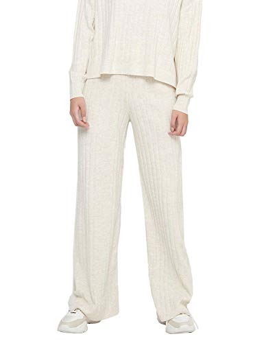 ONLY Damen Onltessa Knt Pants, Pumice Stone/Detail:w. Melange, L EU von ONLY