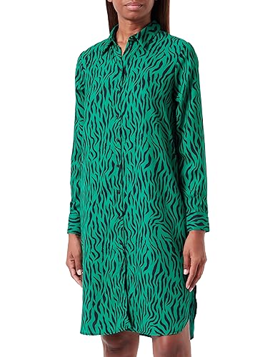 ONLY Damen Onltiana L/S Shirt Dress Wvn, Lush Meadow/Aop:animal, XS von ONLY