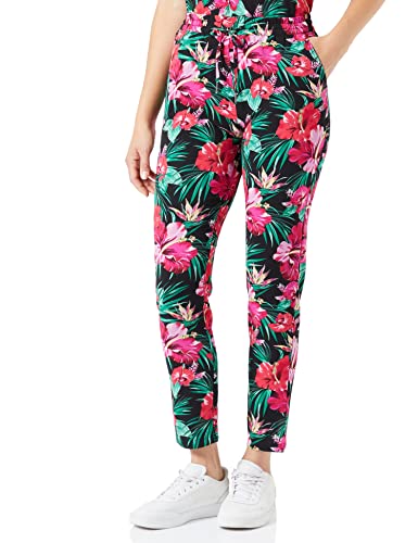 ONLY Damen Onlvano Fr Pant Ptm Stoffhose, Black/AOP:Exotic Jungle Flower, 38 EU von ONLY