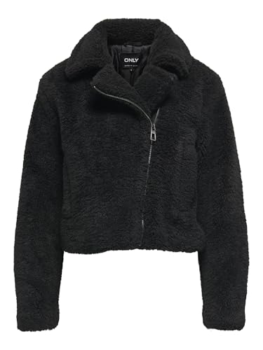 ONLY Damen Onlverona Teddy Jacket OTW Jacke, Schwarz, XS von ONLY