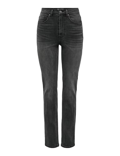 ONLY Damen Onlwillow Hw Slim DNM Gua165 Jeans, Washed Black, 31 W/32 L von ONLY