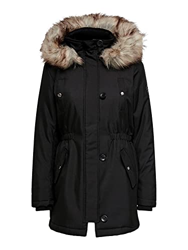 ONLY Damen Parka Jacke onlIRIS Parka OTW, Gr. 34 (Herstellergröße: XS), Schwarz (Black) von ONLY