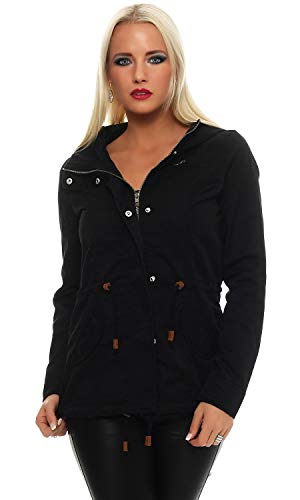 ONLY Damen Parka Jacke onlLORCA Spring Jacket OTW, Gr. 34 (Herstellergröße: XS), Schwarz von ONLY