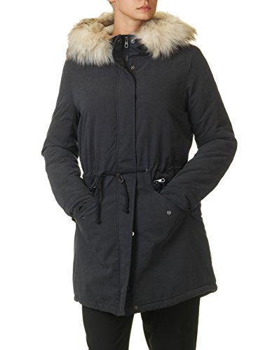 ONLY Damen onlLUCCA Long Parka OTW Jacke, Blau (Blue Graphite), 36 (Herstellergröße: S) von ONLY