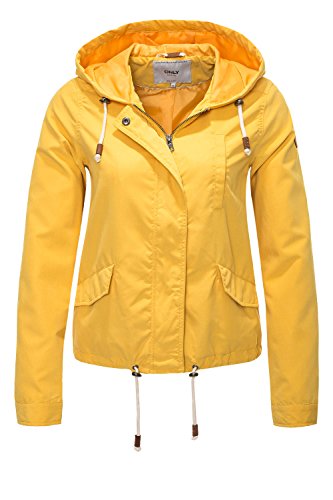 ONLY Damen Parka Übergangsjacke Kapuzenjacke Jacke (38 (Herstellergröße: M), Yolk Yellow) von ONLY