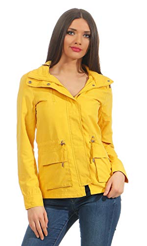 ONLY Damen Parka Übergangsjacke Kurzmantel Kapuzenjacke (36 (Herstellergröße: S), Yolk Yellow) von ONLY