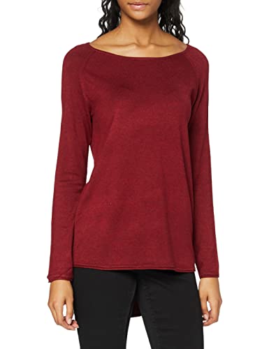 ONLY Damen Onlmila Lacy L/S Long Pullover Knt Noos, Sun-dried Tomatow Melange, XS von ONLY