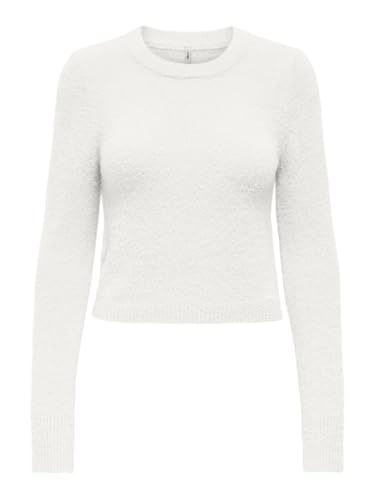 ONLY Damen Pullover ONLPETRA LS SHORT O-NECK CC KNT (DE/NL/SE/PL, Alphanumerisch, XS, Regular, Regular, cloude dancer) von ONLY
