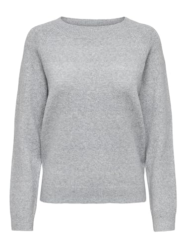 ONLY Damen Pullover Strickpullover ONLRICA Life 15204279,Light Grey Melange,XXL von ONLY