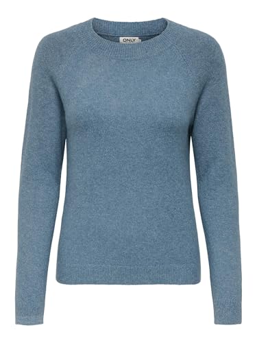ONLY Damen Pullover Strickpullover ONLRICA Life 15204279 ,China Blue ,M von ONLY