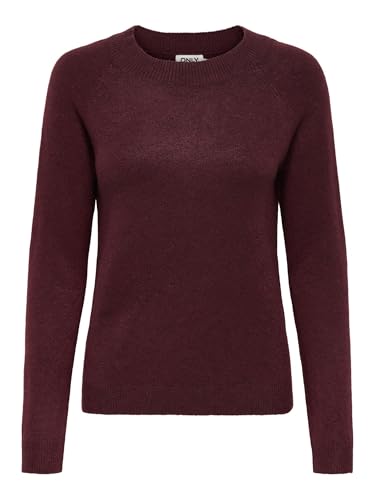 ONLY Damen Pullover Strickpullover ONLRICA Life 15204279 ,Zinfandel ,M von ONLY