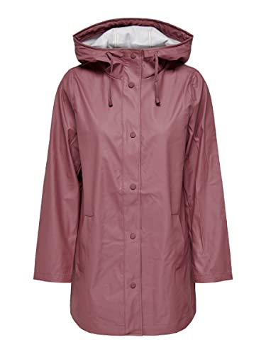 ONLY Damen Regenjacke ONLEllen wasserabweisender Parka mit Kapuze 15234052 rose brown XS von ONLY