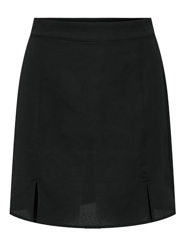 ONLY Damen Rock Onlnova Life VIS Taylor Slit Skirt SOLI (DE/NL/SE/PL, Alphanumerisch, M, Regular, Regular, Black) von ONLY