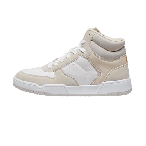 ONLY Damen Schuhe High Top Sneakers ONLSwift knöchelhoch 15304414 Beige/White 37 von ONLY