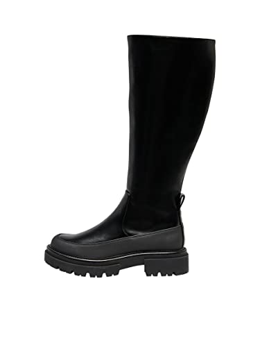 ONLY Damen Schuhe Stiefel ONLTrinity 2 PU Biker Boots 15238962 black 37 von ONLY