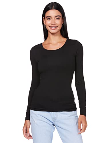 ONLY Damen Onllive Love Life L/S Oneck Top Noos JRS T Shirt, Schwarz, XS EU von ONLY