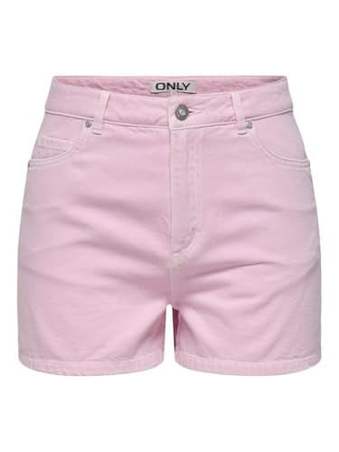 ONLY Damen Shorts ONLJAGGER-SILLA HW MOM SHORTS PNT (DE/NL/SE/PL, Alphanumerisch, M, Regular, Regular, roseate spoonbill) von ONLY