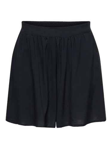 ONLY Damen Shorts ONLNOVA LIFE VIS YASMIN SHORTS SOLID (DE/NL/SE/PL, Alphanumerisch, L, Regular, Regular, black) von ONLY