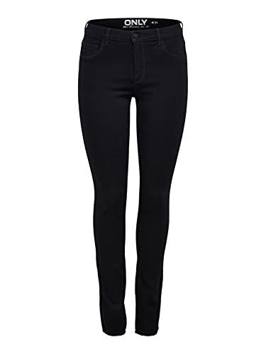 ONLY Damen Skinny Fit Jeans OnlRain reg, Farbe:Schwarz, Jeans/Hosen Neu:XS / 30L von ONLY