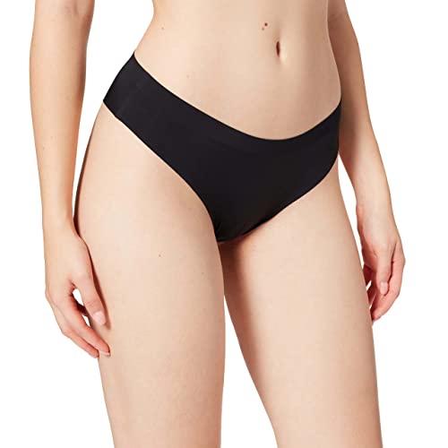 ONLY Damen Slip Nahtlos | 3-er Pack Low Rise Taillen Unterhosen | Unterwäsche Panties ONLTRACY, Farben:Schwarz, Größe:S von ONLY