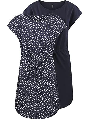 ONLY Damen Sommer Mini Kleid onlMAY S/S Dress 2er Pack Grösse XS S M L XL XXL Gestreift Schwarz 100% Baumwolle, Größe:M, Farbe:Night Sky ONLY Damen Sommer Mini Kleid onlMAY S/S Dress 2er Pack Grösse XS S M L XL XXL Gestreift Schwarz 100% Baumwolle, Größe:M, Farbe:Night Sky von ONLY