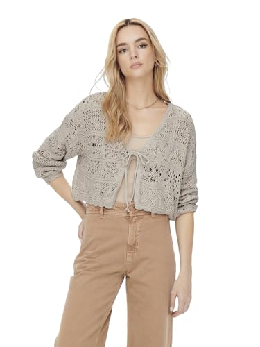 ONLY Damen Onlbeach Life 7/8 O-n Cardigan KNT Noos Strickjacke, Pumice Stone, M EU von ONLY