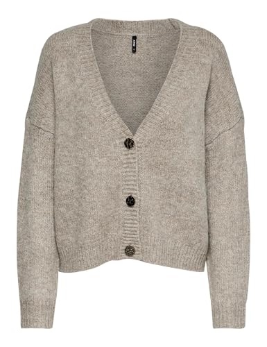 ONLY Damen Onlzoey L/S Cardigan Nca KNT, Beige Smaltato,L von ONLY