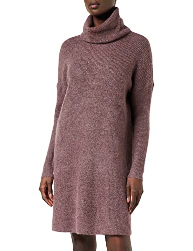 ONLY Damen Strickkleid Loose Fit Longsleeve Knit Kleid mit Langen Ärmeln ONLJANA Rollkragen Dress Pullover, Farben:Bordeaux, Größe:XL von ONLY