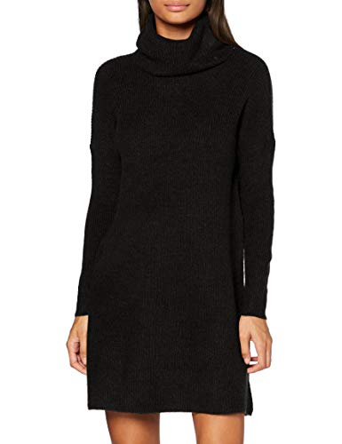 ONLY Damen Strickkleid Loose Fit Longsleeve Knit Kleid mit Langen Ärmeln ONLJANA Rollkragen Dress Pullover, Farben:Schwarz, Größe:M von ONLY