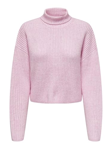 ONLY Damen Strickpullover ONLMELANIE L/S Rollneck Pullover KNT 15321177,Pink Lady,XL von ONLY