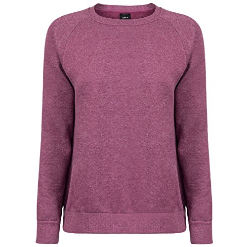 ONLY Damen Sweatshirt, Farbe:Bordeaux;Größe:M von ONLY