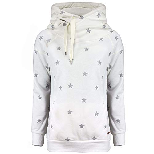 ONLY Damen Sweatshirt Pullover onlJALENE STAR HOOD Sterne Hoodie Kapuze (cremeweiß ( Cloud Dancer ), S) von ONLY