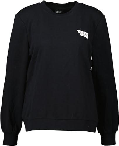 ONLY Damen Sweatshirt schwarz (DE/NL/SE/PL, Alphanumerisch, M, Regular, Regular) von ONLY