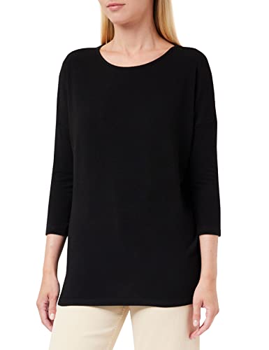 ONLY Damen Dünner Strickpullover | 3/4 Langarm Rundhals Shirt | Knitted Basic Stretch Sweater ONLGLAMOUR, Farben:Schwarz, Größe:XXL von ONLY