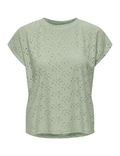 ONLY Damen Onlsmilla S/S Top JRS Noos T-Shirt, Frosty Green, Small von ONLY