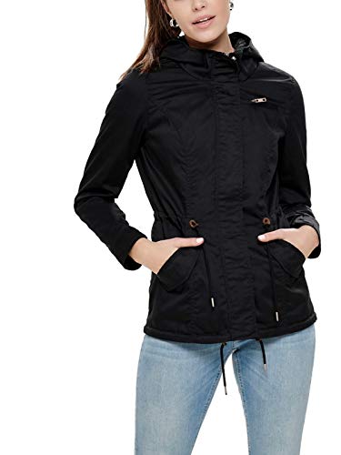 ONLY Damen Übergangsjacke Kurzmantel New Lorca Spring Parka 15168792 Black M von ONLY