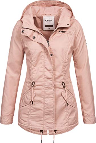 ONLY Damen Übergangsjacke Kurzmantel New Lorca Spring Parka 15168792 rose smoke M von ONLY