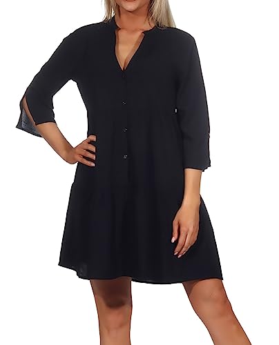 ONLY Damen Viskose Kleid Onlnova Life Thea Sleeve Dress mit 3/4-Ärmeln 15299481 Black XS von ONLY