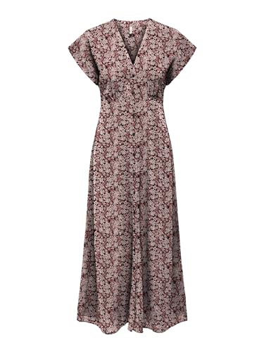 ONLY Damen Viskose Sommer-Kleid Onlnova Life Mollie Long Dress AOP PTM (DE/NL/SE/PL, Alphanumerisch, XS, Regular, Regular, rosa) von ONLY