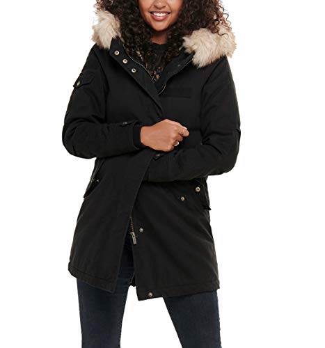 ONLY Damen Winterjacke Parka May Fellkapuze 15180345 black XS von ONLY