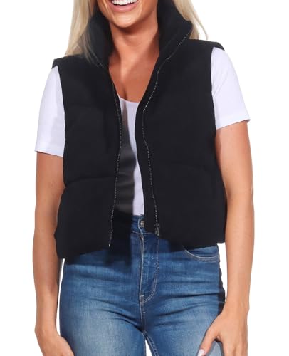 ONLY Damen kurze Cord-Steppweste ONLElsie Cordoroy Puffer Waistcoat Cordweste 15338161 Black S ONLY Damen kurze Cord-Steppweste ONLElsie Cordoroy Puffer Waistcoat Cordweste 15338161 Black S von ONLY