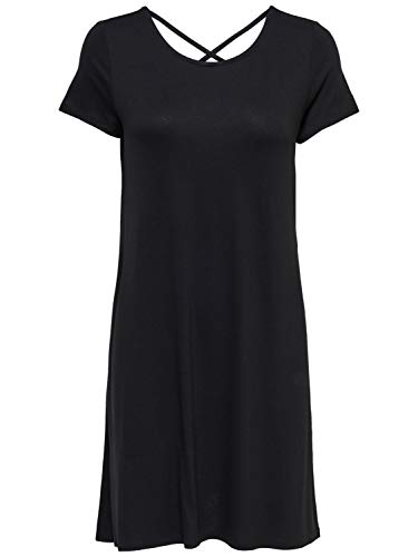 ONLY Damen kurzes Jersey-Kleider - OnlBera Sommer Shirt-Kleid Kurz-Arm, Farbe:Schwarz, Größe:M ONLY Damen kurzes Jersey-Kleider - OnlBera Sommer Shirt-Kleid Kurz-Arm, Farbe:Schwarz, Größe:M von ONLY