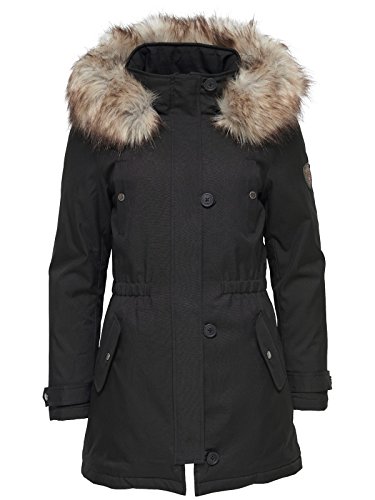 ONLY Damen onlIRIS CC OTW Parka, Schwarz (Black Black), 34 (Herstellergröße: XS) von ONLY