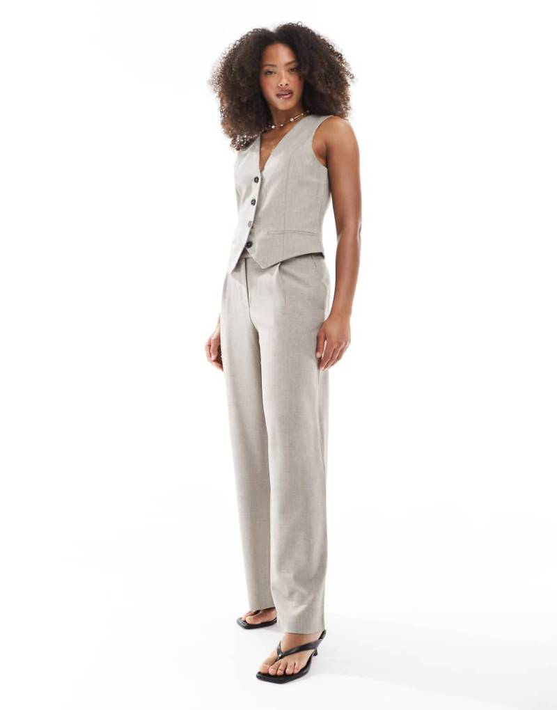 ONLY - Elegante Hose in Beige mit weitem Bein, Kombiteil-Neutral ONLY - Elegante Hose in Beige mit weitem Bein, Kombiteil-Neutral von ONLY