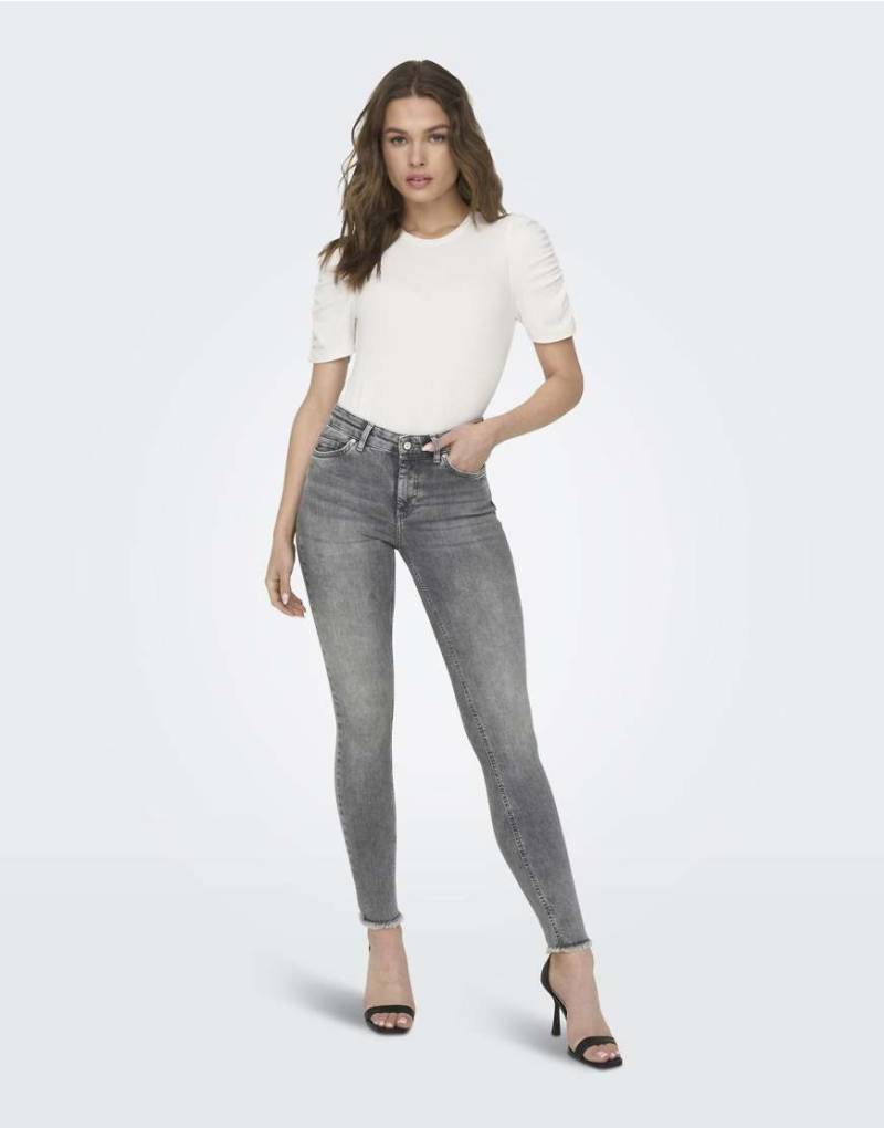 ONLY - Enge Jeans aus Denim in Grau von ONLY