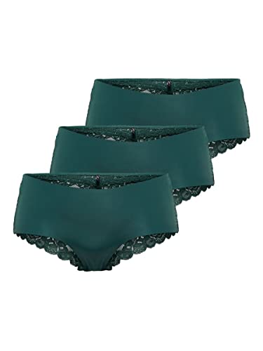 ONLY Damen Onlchloe Lace S.skin Briefs Pack of 3 Noos Panties, Ponderosa Pine, XS EU von ONLY