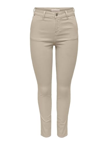 ONLY Women's ONLEVEREST HW Skinny Chino Pant CC PNT Chinohose, Oxford Tan, S / 32L von ONLY